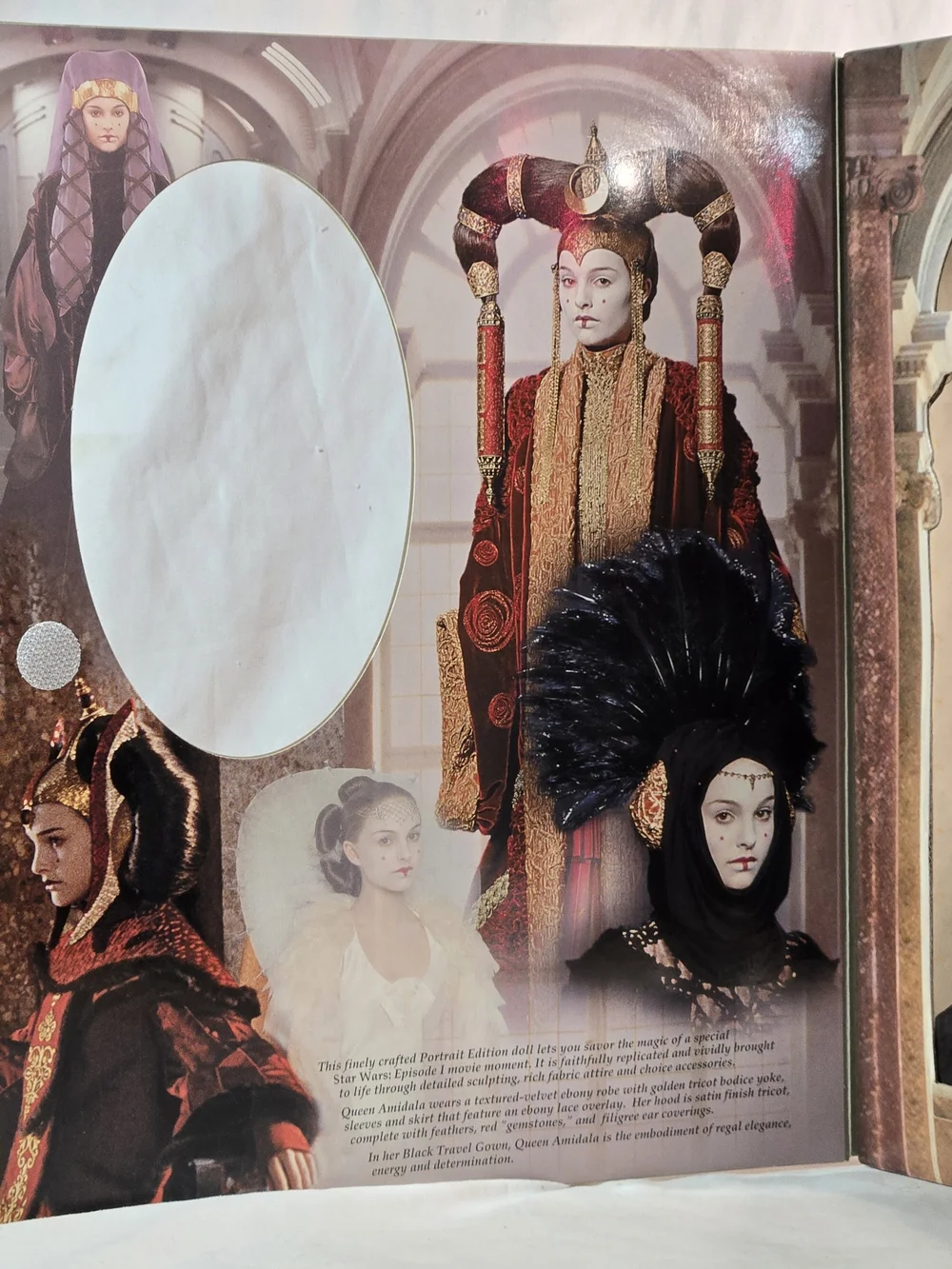 Vintage Star Wars Queen Amidala Black Travel Gown 1999 Doll NIB